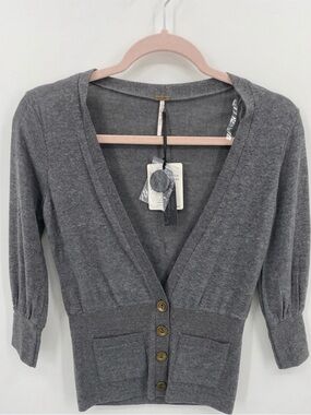 NWT Poof Apparel Grey Shrug Cardigan, Size M